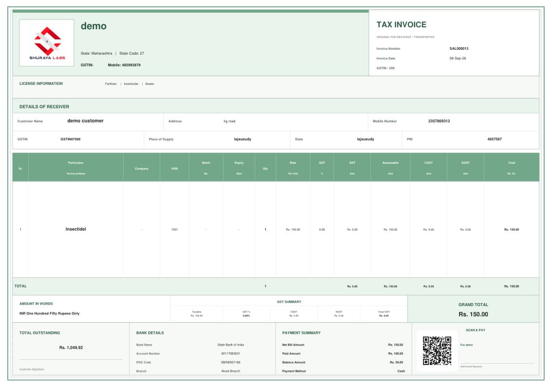 Sales Invoice